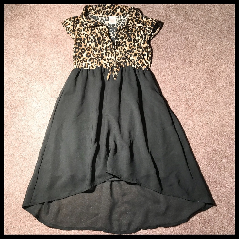 Size 7/8 leopard/cheetah print dress